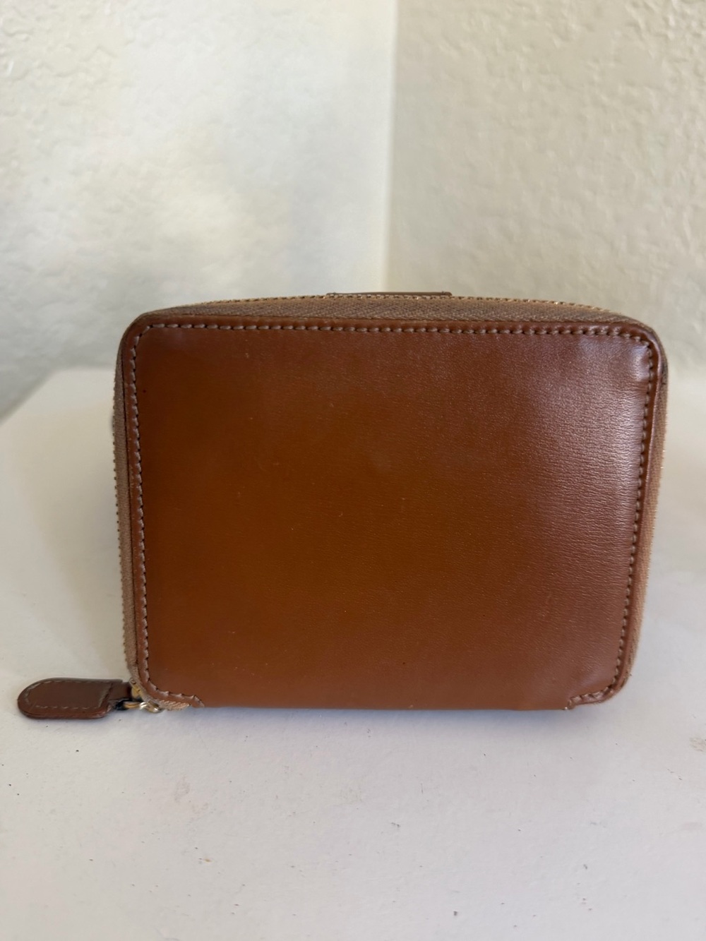 Gucci Horseshoe Tan leather bifold Compact wallet Clutch Made in Italy - Picture 3 of 15